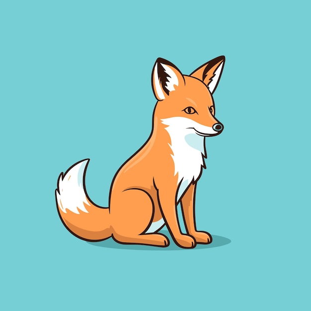 Vector cute fox logo vector