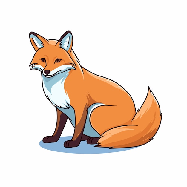 Vector cute fox logo vector