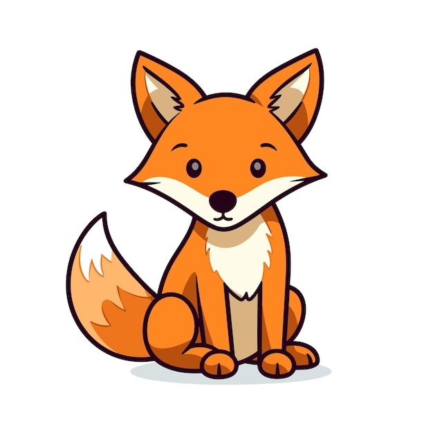 Vector cute fox logo vector