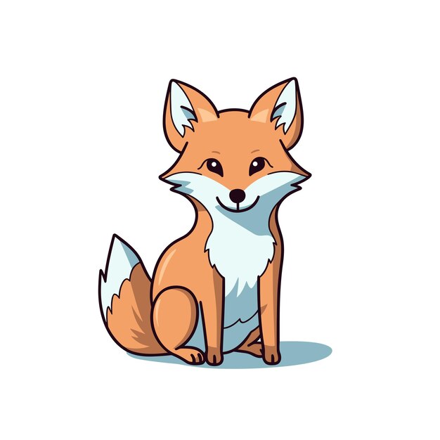 Vector cute fox logo vector