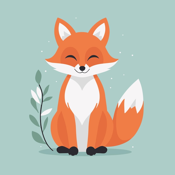 Vector かわいいキツネ ベクトル イラスト漫画デザイン