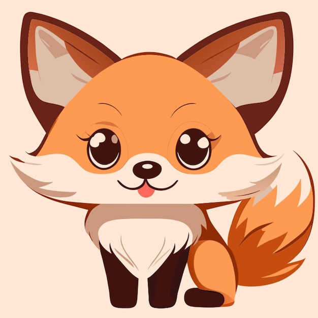 a cute fox vector illustration