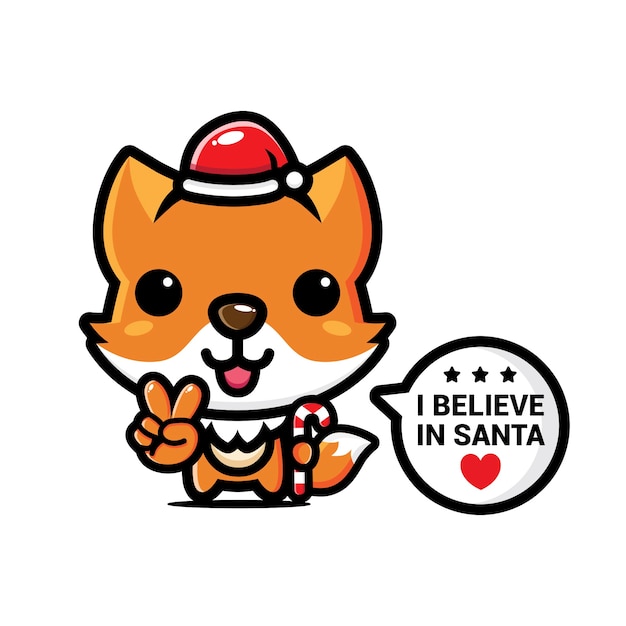 Download A Cartoon Fox In A Hat And A Speech Bubble Wallpaper