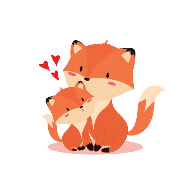 Vector cute fox