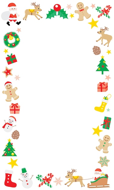 Vector cute frame illustration of christmas