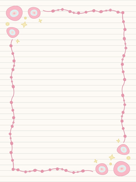 Cute frame journal border design 01