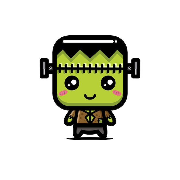 Vector cute frankenstein character