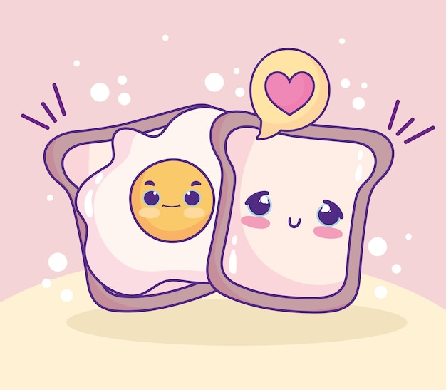 Cute fried egg breads