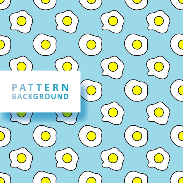 Cute fried egg pattern background