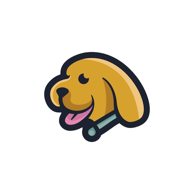 Vector cute and friendly puppy dog logo