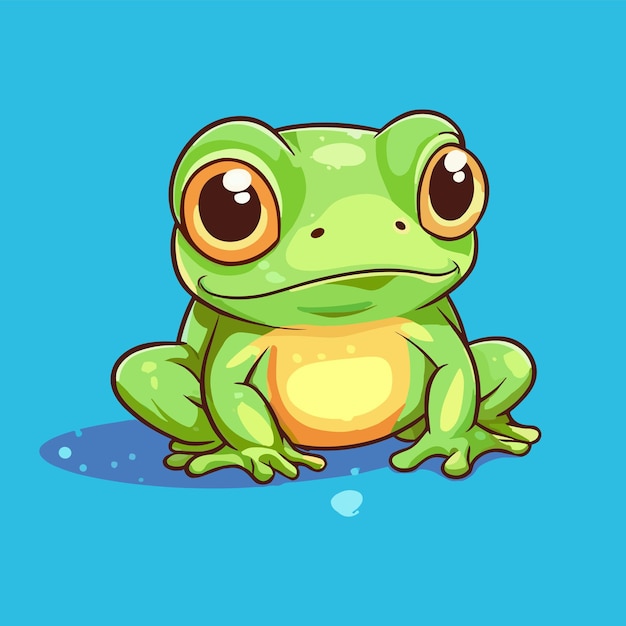 Cute Frog Cartoon Vector Illustration voor Kinderen039s Products Sublimation Printing en meer