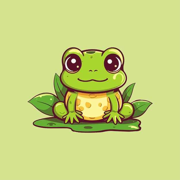 Premium Vector  Cute frog cartoon vector illustration