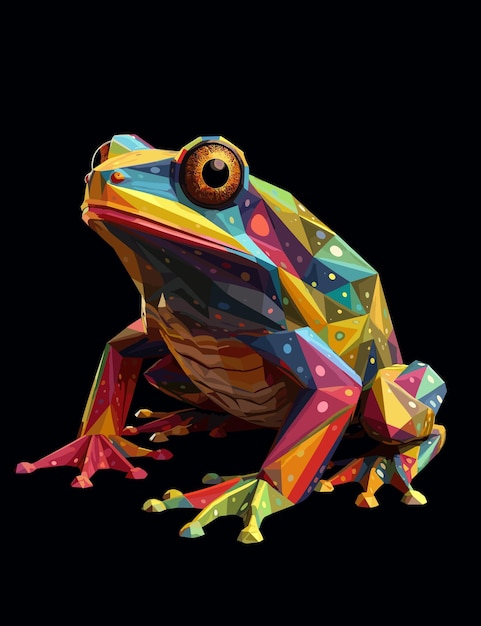 Vector cute frog illustration