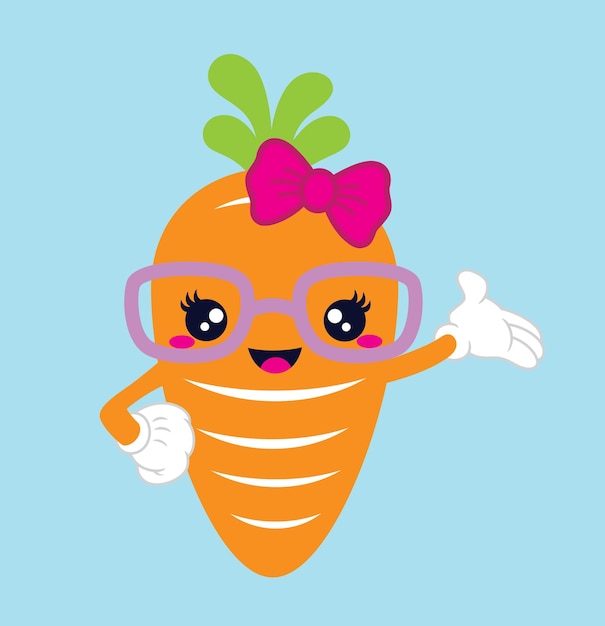 Vector cute fruit vector in adorable style