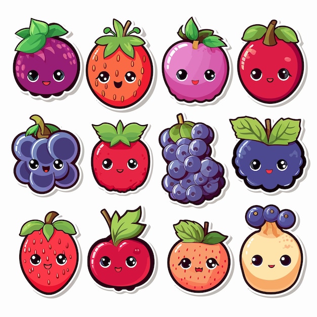 cute fruit vector