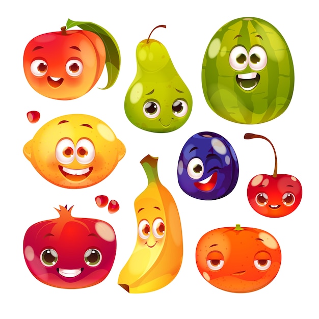 Cute fruits sticker collection