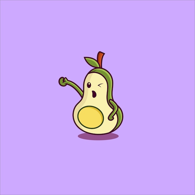 Cute fruits vector character kid