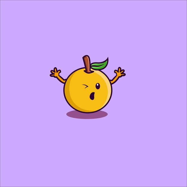 cute fruits vector character kid