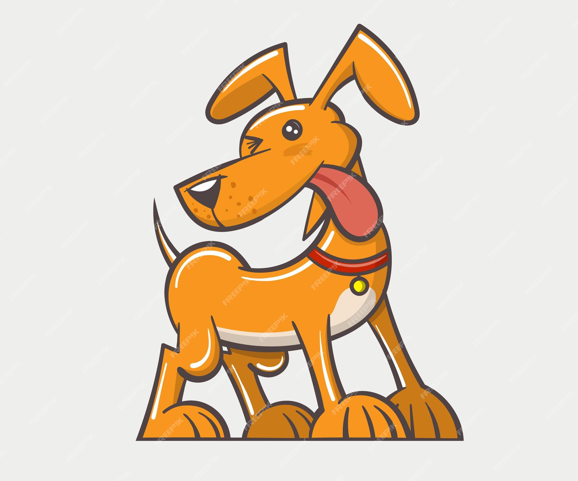 Premium Vector | Cute fun dog cartoon Premium Vector | Cute fun dog cartoon