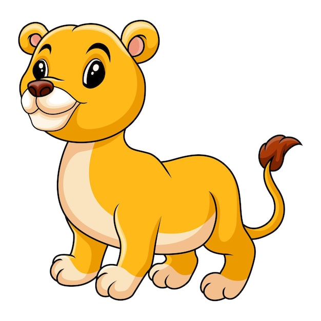 Cute funny baby lion cartoon