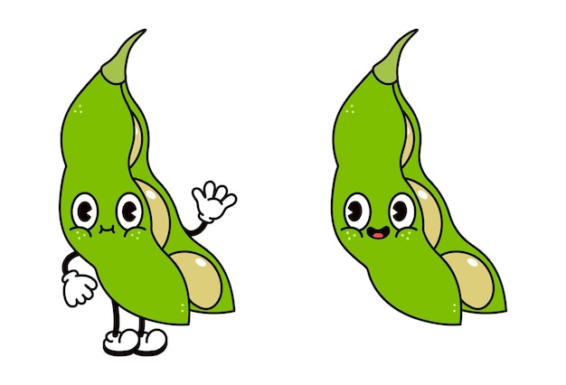 Cute funny beans character