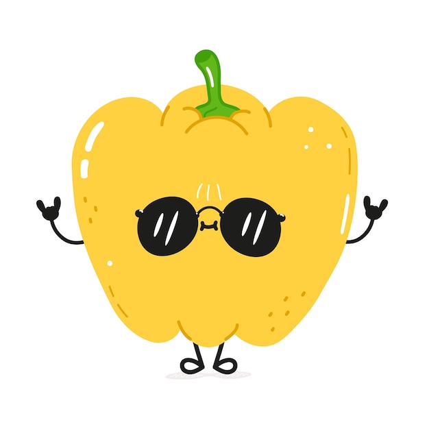 Cute funny bell pepper character