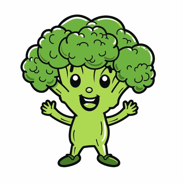 Cute_funny_broccoli_cabbage_waving_hand_character