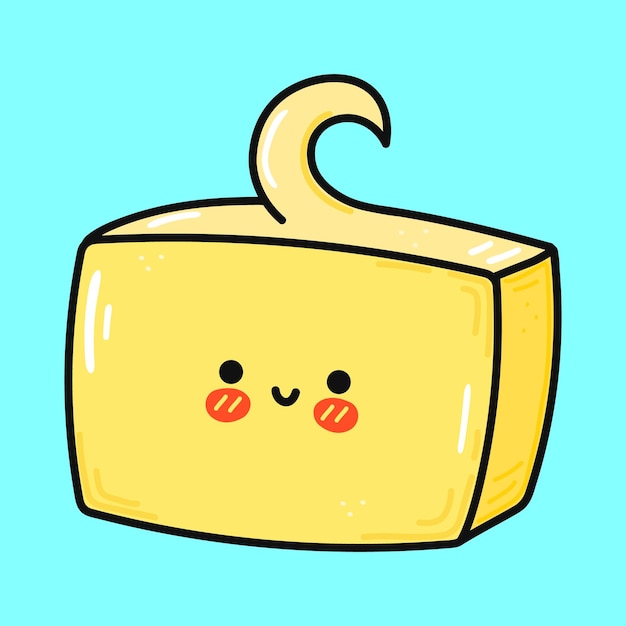 Vector cute funny butter