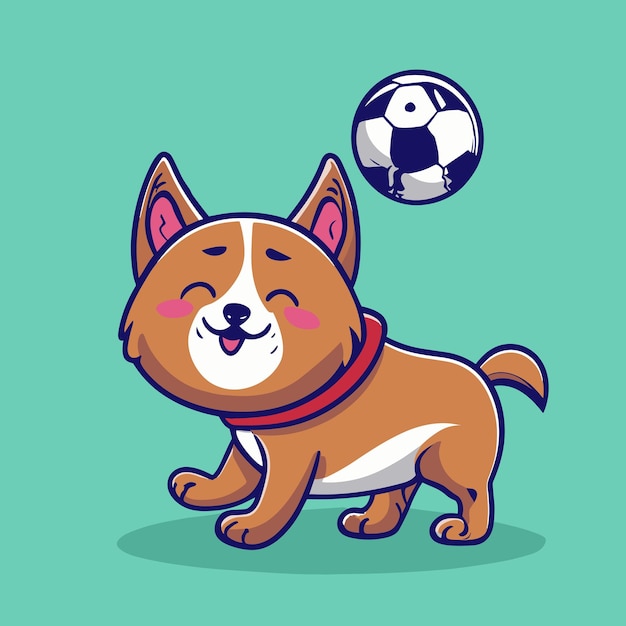 Vector cute funny cartoon dog vector