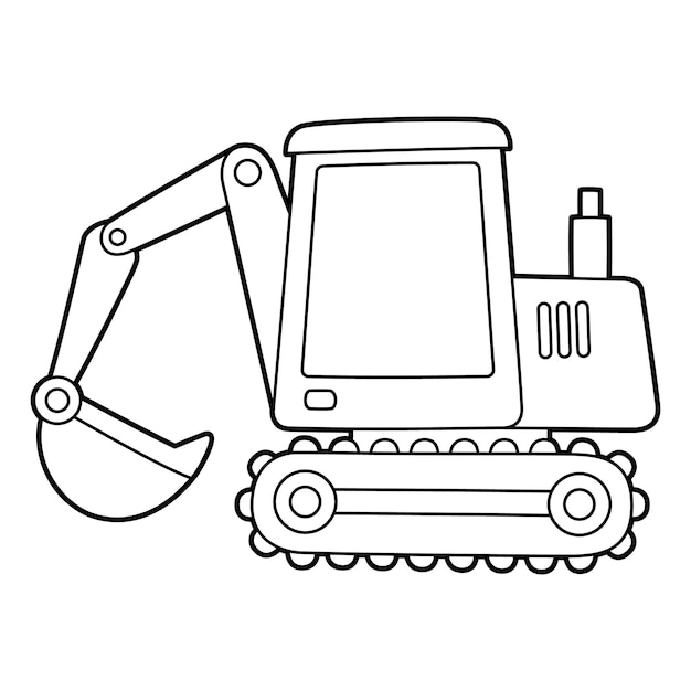 掘削機のかわいくて面白いぬりえ。子供たちに何時間もの着色の楽しみを提供します。着色するために、このページは非常に簡単です。小さな子供や幼児に適しています。