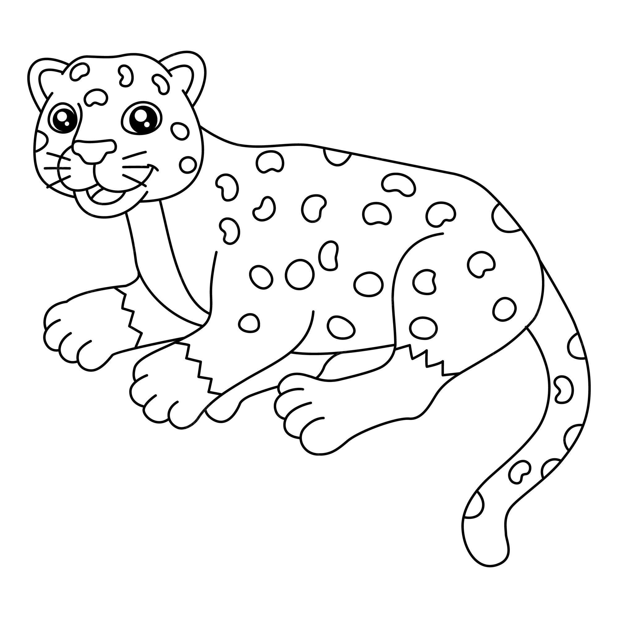 Premium Vector | A cute and funny coloring page of a jaguar. provides hours of coloring fun for children. to color, this page is very easy. suitable for little kids and toddlers. Premium Vector | A cute and funny coloring page of a jaguar. provides hours of coloring fun for children. to color, this page is very easy. suitable for little kids and toddlers.