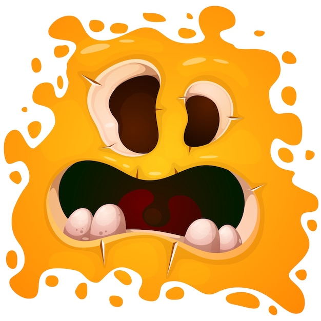 Vector cute funny crazy monster character