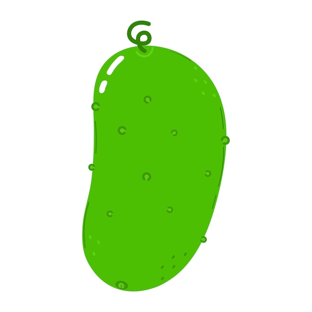 Vector cute funny cucumber character