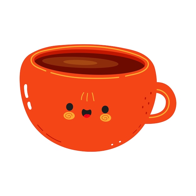 コーヒーキャラクターのかわいい面白いカップ