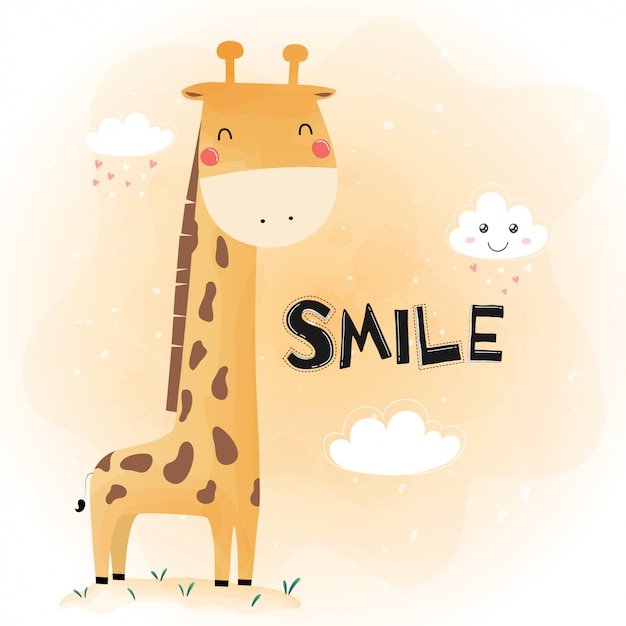 Cute funny giraffe