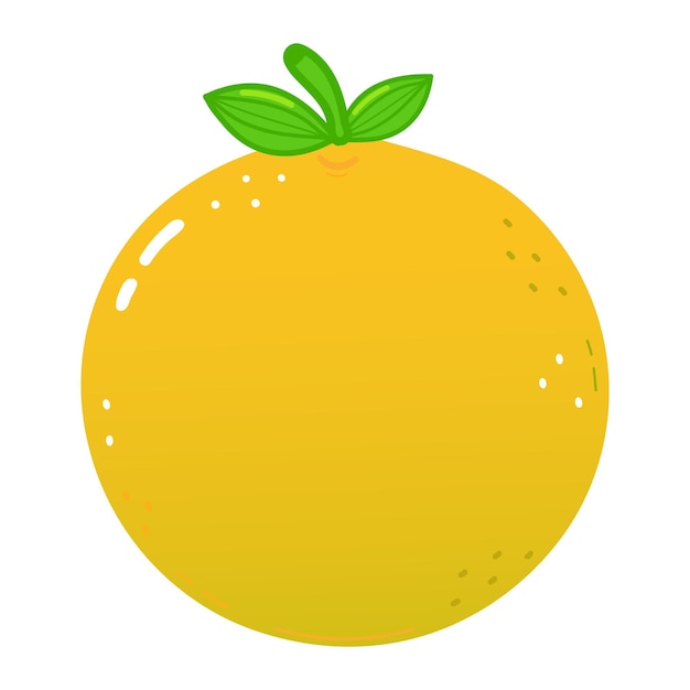 Cute funny Grapefruit character