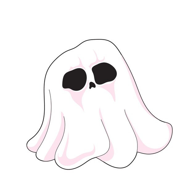 cute funny happy ghosts Childish spooky boo characters for kids