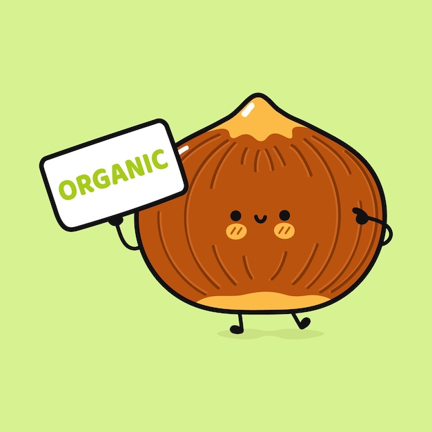 Cute funny Hazelnut poster organic character