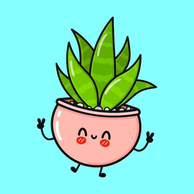 Cute funny jumping indoor plant