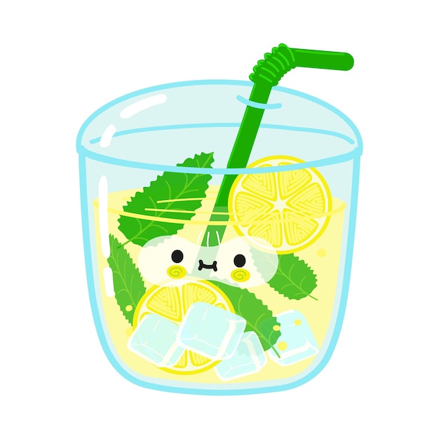 Vector cute funny lemonade