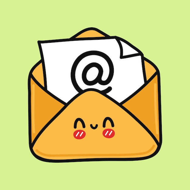 Cute funny letter character