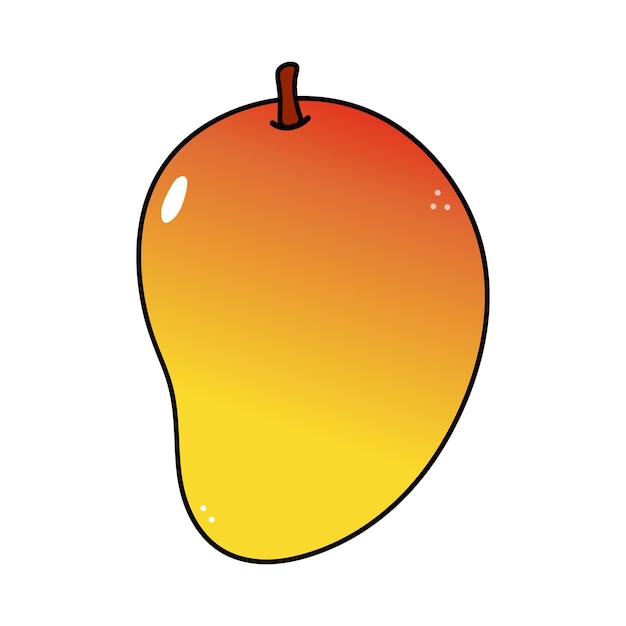 Cute funny mango character