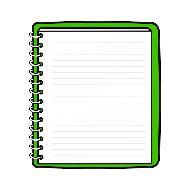 Vector cute funny note pad character