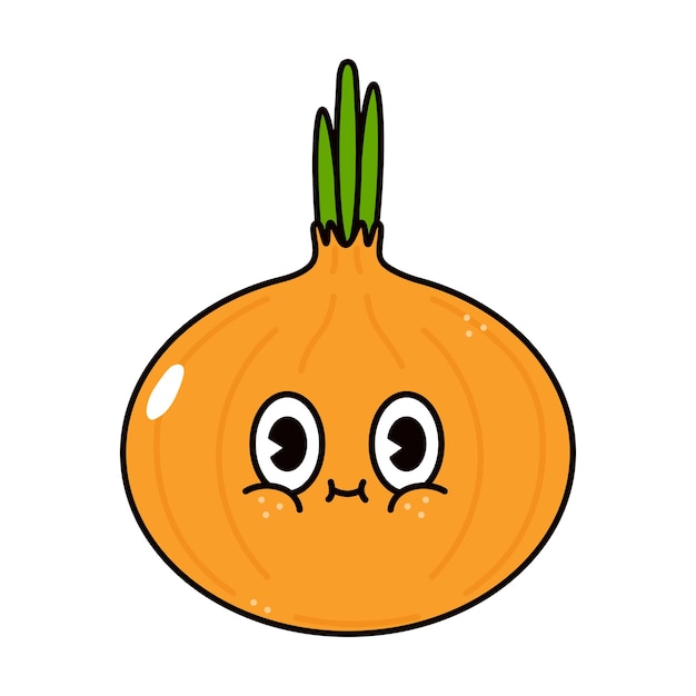 Cute funny onion character