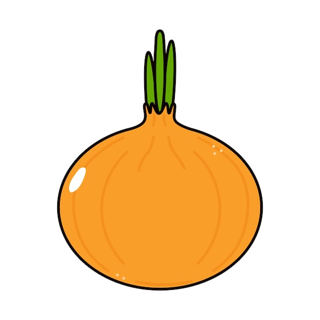 Cute funny onion character