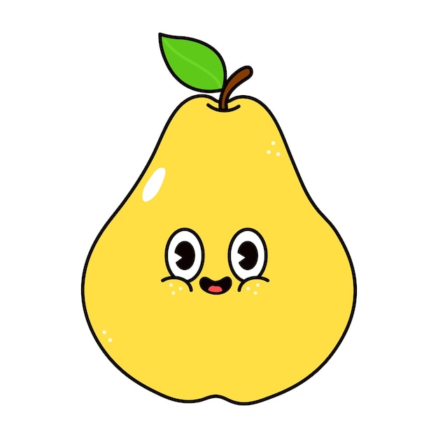 Cute funny pear character