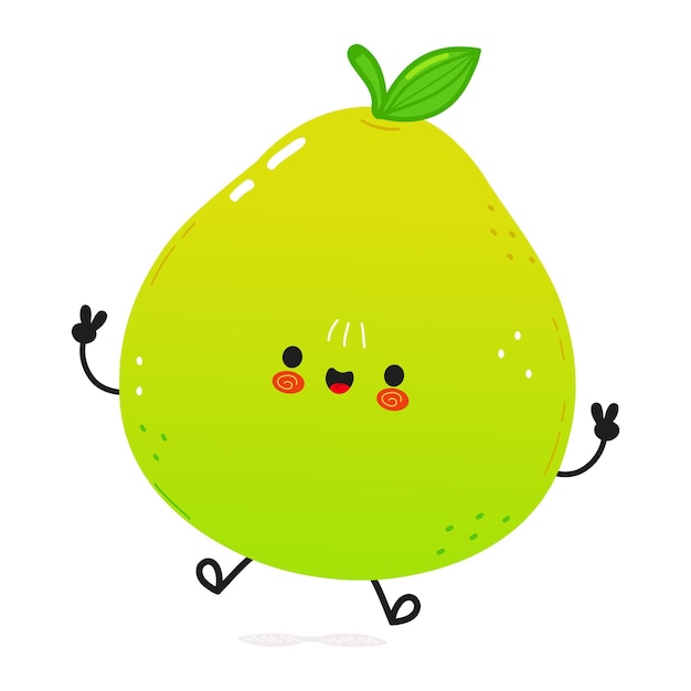 Cute funny Pomelo jumping