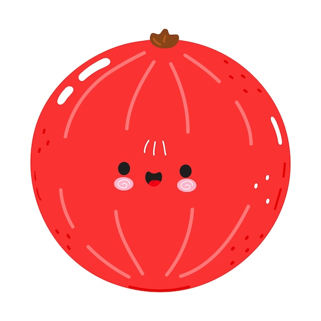 Cute funny Red Ribes character
