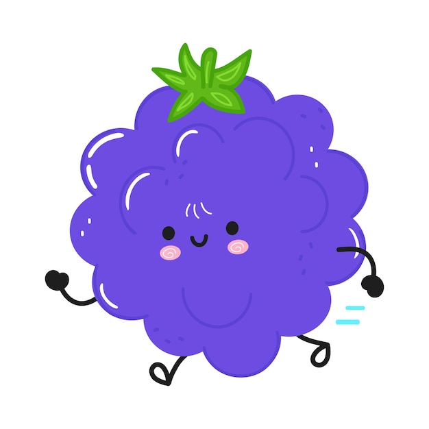 Cute funny running blackberry