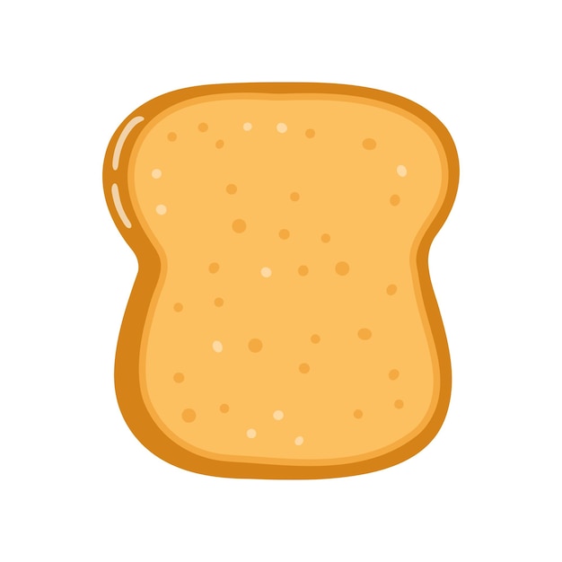 Cute funny sliced toast bread character